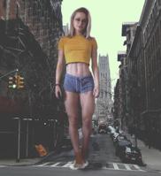 breasts giantess collage mega story muscle_growth megagiantess gtsmakerdj musclegrowth musclegiantess aline_dessine glasses athletic looking_at_viewer Mega Megagiantess