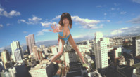 breasts giantess collage mega story asian megagiantess gtsmakerdj yoko_matsugane bikini city smiling looking_at_viewer reaching_out Mega Megagiantess