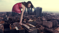 city celebrity dress bending_over london looking_at_viewer mila_kunis Mega Megagiantess giantess collage mega story megagiantess gtsmakerdj