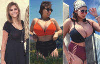 bikini huge_breasts sequence dress sunglasses head_scarf Mega Megagiantess breasts growth giantess collage mega story megagiantess giantessgrowth gtsmakerdj giantess_growth caroline_casbom