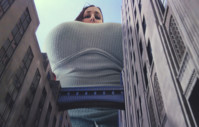 breasts giantess collage mega domination story megagiantess gtsmakerdj pureruby87 looming looking_down looking_at_viewer upward_view Mega Megagiantess above_buildings