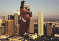 city handheld dress pregnant holding_building looking_at_tiny Mega Megagiantess breasts giantess collage mega story megagiantess gtsmakerdj zeldalover2009