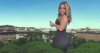 breasts giantess collage mega story megagiantess gtsmakerdj kate_fisher city butt handheld rome looking_back looking_at_viewer rear_view holding_tiny Mega Megagiantess above_trees