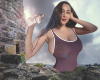 breasts giantess collage mega story megagiantess gtsmakerdj louisa_khovanski milada_moore large_breasts handheld fighting looking_at_viewer playing_with_hair Mega Megagiantess