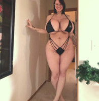 bikini glasses huge_breasts smiling indoors breasts giantess collage story mini mini_giantess gtsmakerdj britney_elizabeth
