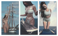 bikini ocean sequence looking_down boats ships swimwear baseball_cap Mega Megagiantess breasts growth giantess collage mega story megagiantess giantessgrowth gtsmakerdj giantess_growth cecilia_rose