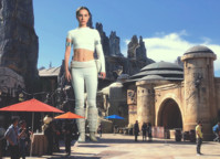 breasts giantess collage story gtsmakerdj giantess_comic city mega brunette boots star_wars pants top padme_amidala padme looking_at_viewer Mega