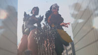 breasts giantess white_hair city mega blonde large_breasts destruction blue_eyes buildings butt_crush green_eyes brunette brown_eyes gloves short_hair boots airplane jets giantesses thighs jacket choker costume earrings belt leotard headband hands_on_hips x-men imminent_crush thick_thighs emma_frost digital_render bare_legs marvel_comics rogue_(x-men) hair_streak bakedalaskabigs marvel_rivals