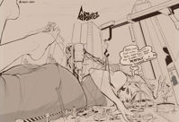 breasts drawing city mega monochrome butt destruction toes barefoot buildings lying_down vehicles ladder thighs milf road trees vehicle_crush crane helmet robes construction_workers piledriver godjirezarts giantess massage