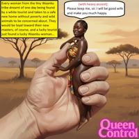 handheld shrunken_woman dark_skin black ai_art hetero queencontrol mf not_shrek