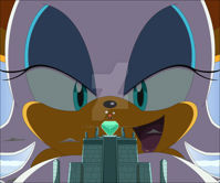 breasts drawing giantess furry mega color green_eyes gloves boots sonic_the_hedgehog steps clouds rouge_the_bat knuckles_the_echidna temple looking_at_tiny pointed_ears emerald nightcore100 heavy_eyeshadow master_emerald