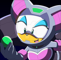 breasts drawing giantess furry giga wings space color blue_eyes planet handheld green_eyes moon gloves sonic_the_hedgehog rouge_the_bat stars helmet pointed_ears cosmic_giantess space_suit heavy_eyeshadow nightcore100