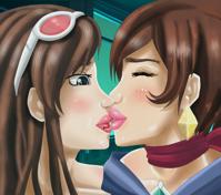 drawing giantess micro nude color glasses brunette lips kissing lesbians shrunken_man indoors cape ace_attorney ayami6 ema_skye trucy_wright apollo_justice multiple_girls