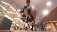 feet trample shrunken_woman shrunken_man point_of_view redfiredog giantess large_breasts digital_render tinyman tinywoman