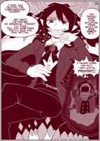 dialogue drawing vore horns wings comic monochrome giant male clothed teeth handheld demon angry smiling ice_cream stomach shrunken_man humiliation teasing food screaming inside_stomach stomach_acid stomach_view internal_view sharp_teeth looking_at_tiny pointed_ears youkaichan ivlis satanick funamusea the_gray_garden seaside_dispatches