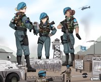 drawing giantess mega blonde black_hair color butt armor gun helicopter glasses brunette military tank gloves ponytail boots uniform mountains giantesses pants dark_skin hat camo belt hands_on_hips helmet road_block camp hair_bun 0gmf0 unif bus crowds anon blue_eyes brown_eyes