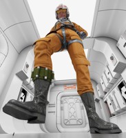 pilot breasts gloves spaceship boots foot_crush star_wars shrunken_man indoors cape belt hands_on_hips imminent_crush helmet darth_vader looking_at_tiny digital_render sith asilentdemon pilot_suit