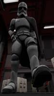 breasts giantess large_breasts armor clothed gloves boots foot_crush star_wars indoors point_of_view cape belt hands_on_hips imminent_crush helmet stormtrooper digital_render empire looking_at_tinies stormtroopers captain_phasma asilentdemon
