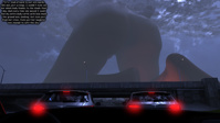 breasts growth giantess nude giga butt bridge barefoot huge_breasts kneeling vehicles clouds curvy thick_thighs digital_render thicc Redfiredog