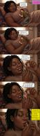 ai_art breasts comic handheld story lips kissing shrunken_man dark_skin interracial romance queencontrol