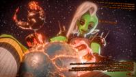 breasts giantess white_hair earth giga horns alien destruction planet rampage red_eyes socks gloves cruel hand_crush mohawk freckles thigh_crush disney top planet_destruction dialogue stars helmet green_skin pointed_ears spikes digital_render cosmic_giantess bare_legs lord_dominator wander_over_yonder molchim shoulder_armor Destruction Disney moon