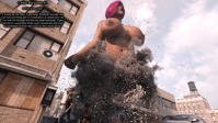 giantess large_breasts destruction curvy digital_render Destruction breasts growth nipples nude city mega buildings huge_breasts outgrowing_building pink_hair vehicles running_away debris water_tower redfiredog Mega