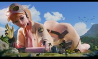 gentle giantess mega long_hair butt clothed cleavage smiling gloves red_hair lying_down shorts jungle sunglasses mountains clouds outdoors sky palm_trees trees fence top belt orange_hair cap jeep hats headset looking_at_tiny dinosaurs jurassic_park bare_legs ranger jimmy144 park_ranger raps Mega Cleavage