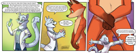 breasts drawing growth nude furry tail mega comic color giant glasses green_eyes fox park police snow_leopard pants scientist thighs disney shirt dialogue white_skin no_background looking_at_tiny orange_skin growth_serum zootopia nick_wilde between_breasts police_officer shieltar Mega Disney covering_crotch