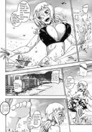 drawing giantess manga city mega comic monochrome large_breasts destruction barefoot cleavage anime drawing_collage explosion giantess_night uninvited_guests_from_space ships kagemusha