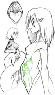 breasts drawing vore anime shrunken_woman snake_girl