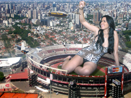 giantess crush collage city black_hair buildings helicopter blimp stadium unknown_artist hand_crush kristina giantess_kristina sports_stadium