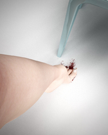breasts crush blonde butt barefoot butt_crush blood elf shrunken_men elf_butt_crush_poser_comic digital_render