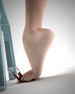 breasts crush blonde butt barefoot butt_crush blood elf shrunken_men elf_butt_crush_poser_comic digital_render