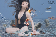 breasts giantess crush city destruction barefoot brunette asian airplane chinese