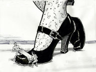 giantess high_heels slave shrunken_men nylons