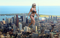 giantess collage city mega swimsuit underwear walking