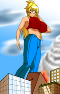 drawing giantess mega color destruction anime jeans