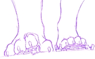drawing giantess crush feet furry monochrome foot_crush vehicles