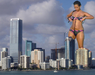collage city mega swimsuit unknown_artist skyscrapers clouds sky waterfront