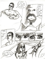 drawing monochrome handheld anime shrunken_men