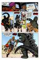 drawing comic giant godzilla basketball