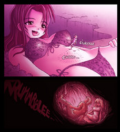 breasts drawing giantess karbo pussy panties vore color swimsuit bra digestion thong belly stomach swallowed