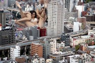 breasts giantess panties feet city mega swimsuit destruction barefoot bra brunette asian fighting highway giantesses