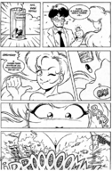giantess manga monochrome breast_crush