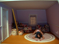 collage dollhouse shrunken_woman ruler