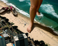 giantess crush feet city beach barefoot water sandals crowds