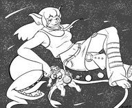 drawing giga monochrome multiple_sizes giantesses sheela stampydragon brenderlin ampz mawmi