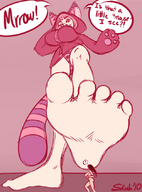 giantess feet furry shrunken_woman cat_girl sheela cheshire_cat bellinda