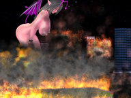 giantess city destruction succubus fire demoness burning