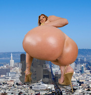 giantess collage nude city mega butt high_heels